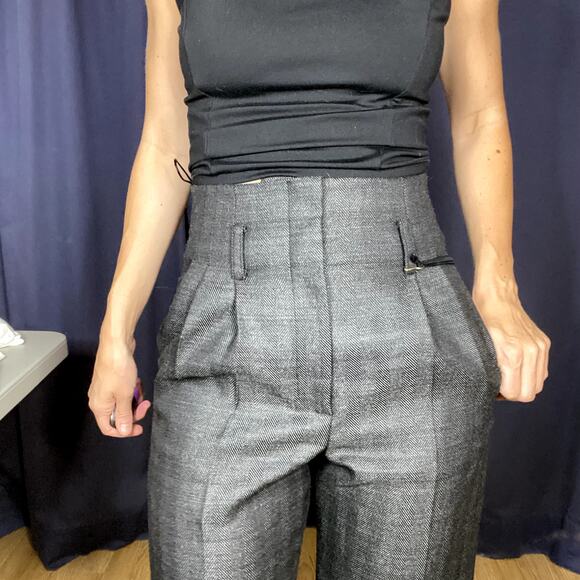 FORTE FORTE 100% Wool High Rise Grey Trouser Pant Size 00 13225_my pants - Picture 4 of 16